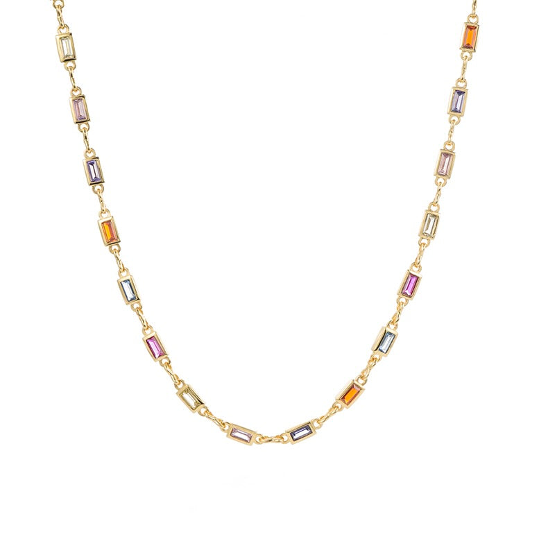RILEY RAINBOW CHAIN NECKLACE GOLD