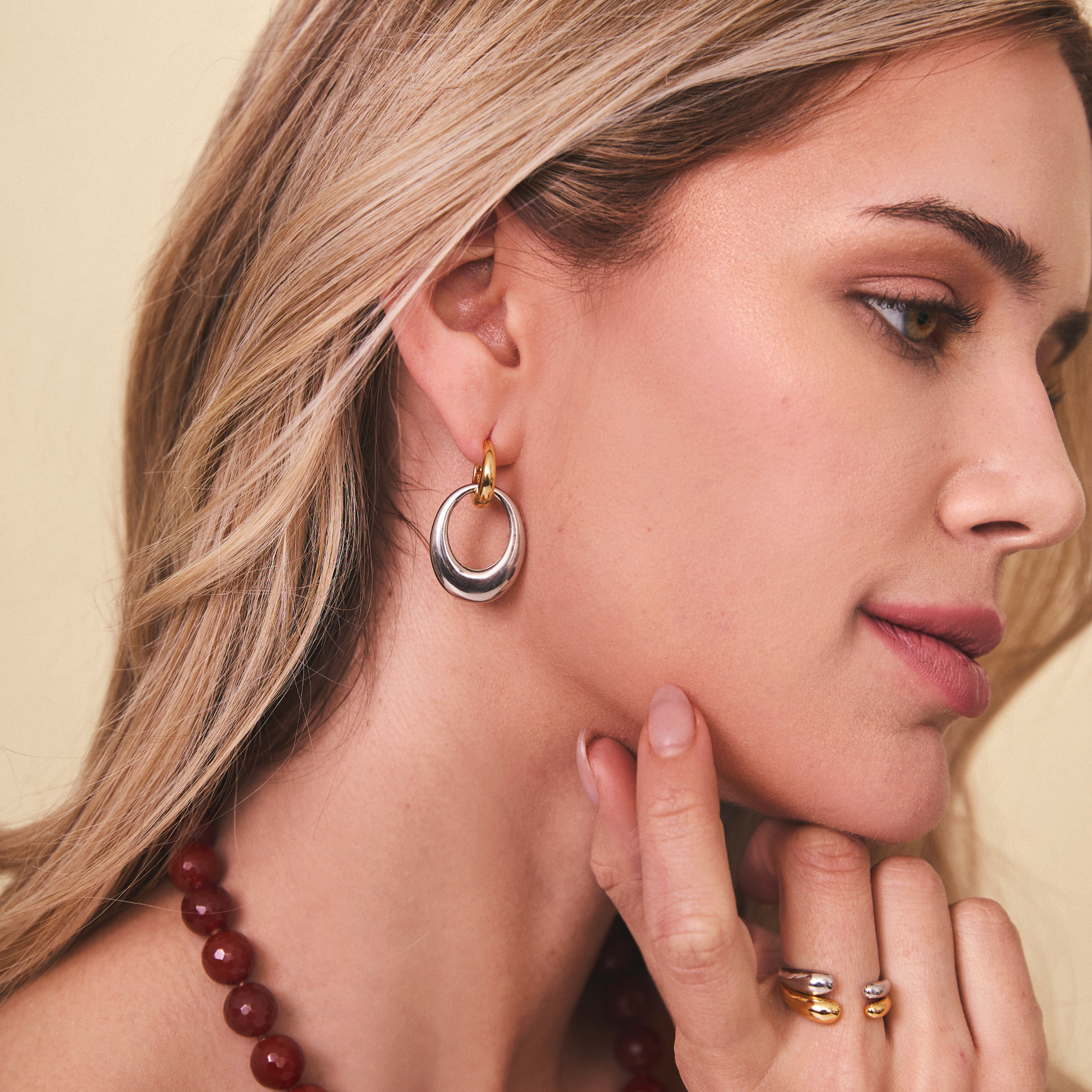 PETRA MIXED METAL HOOPS