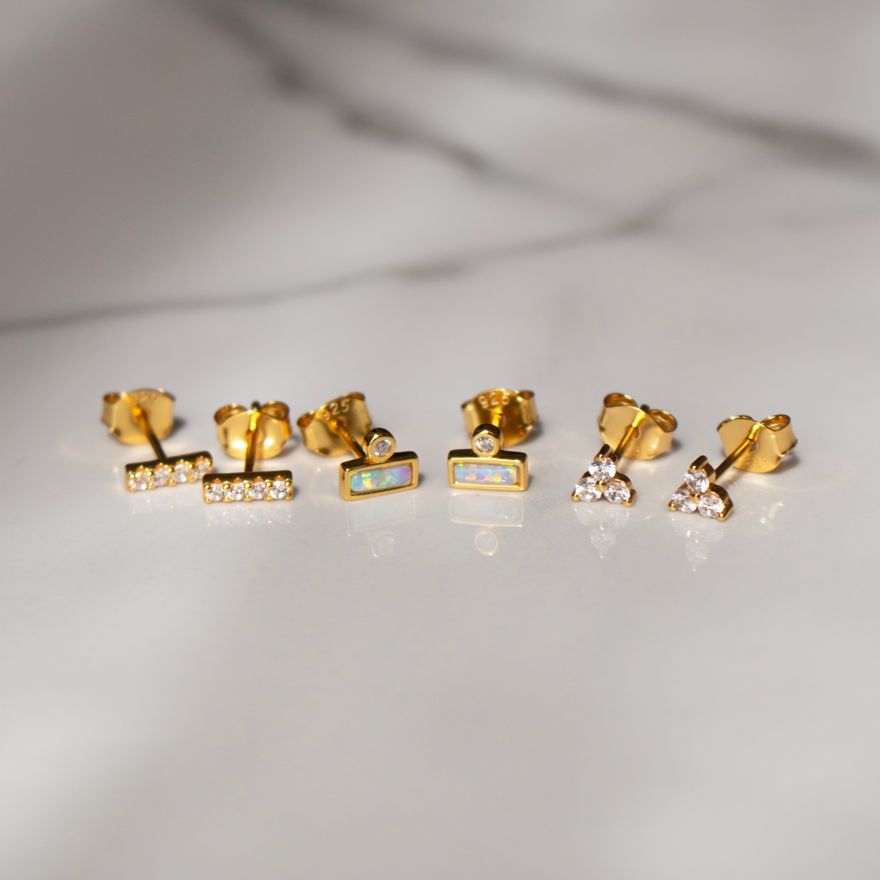 ASHTON OPAL STUDS GOLD