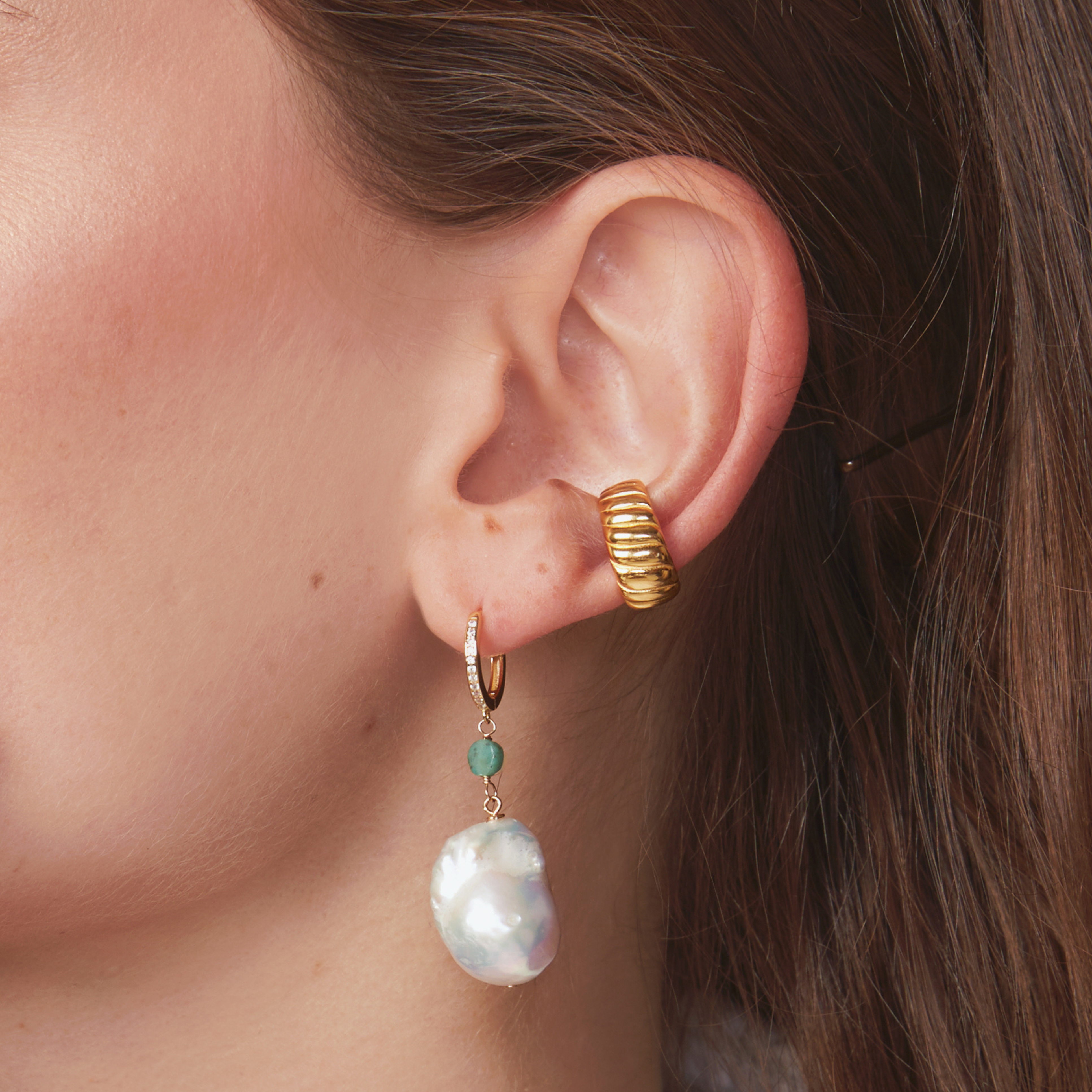 ANNETTE PEARL EARRINGS GOLD