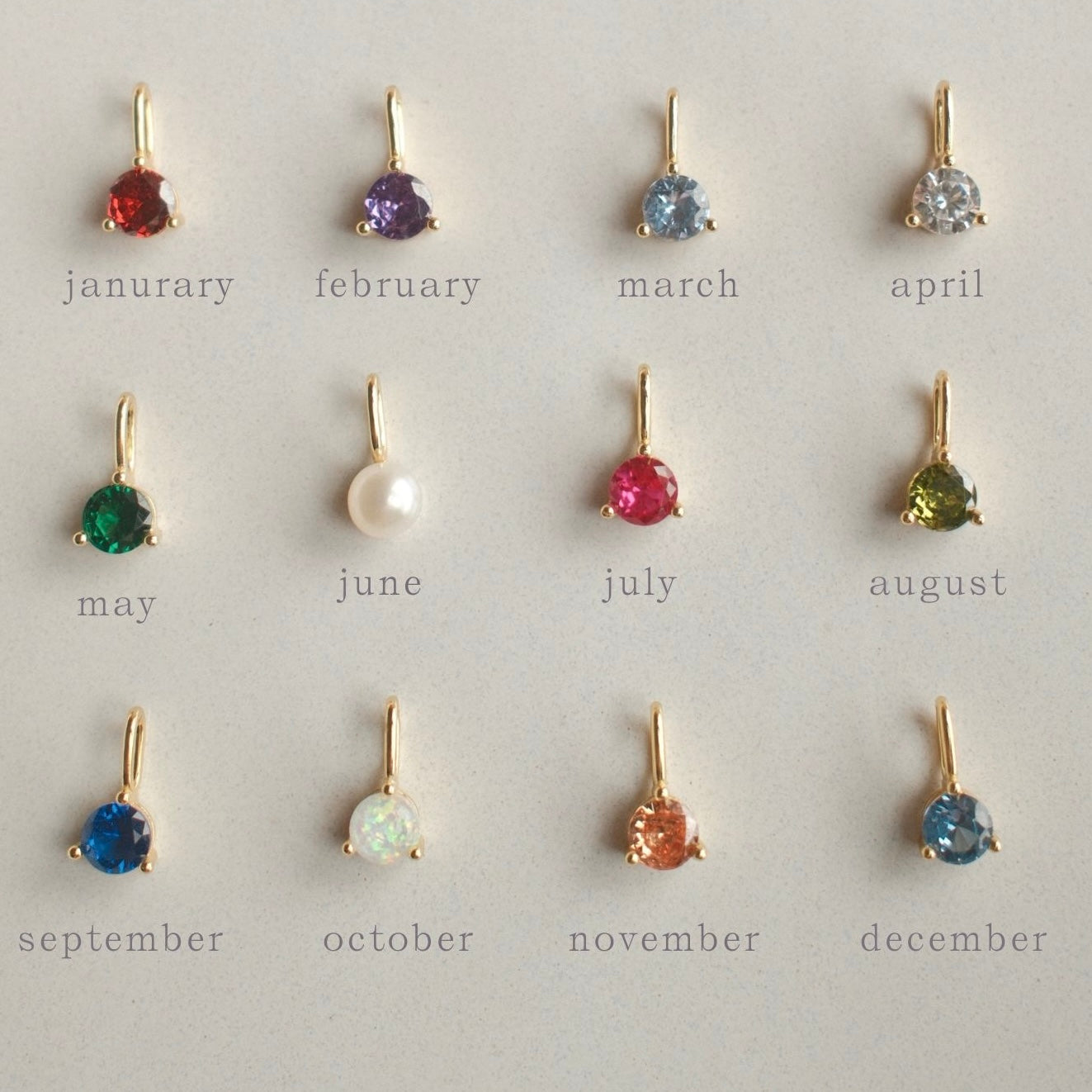 BIRTHSTONE CHARM