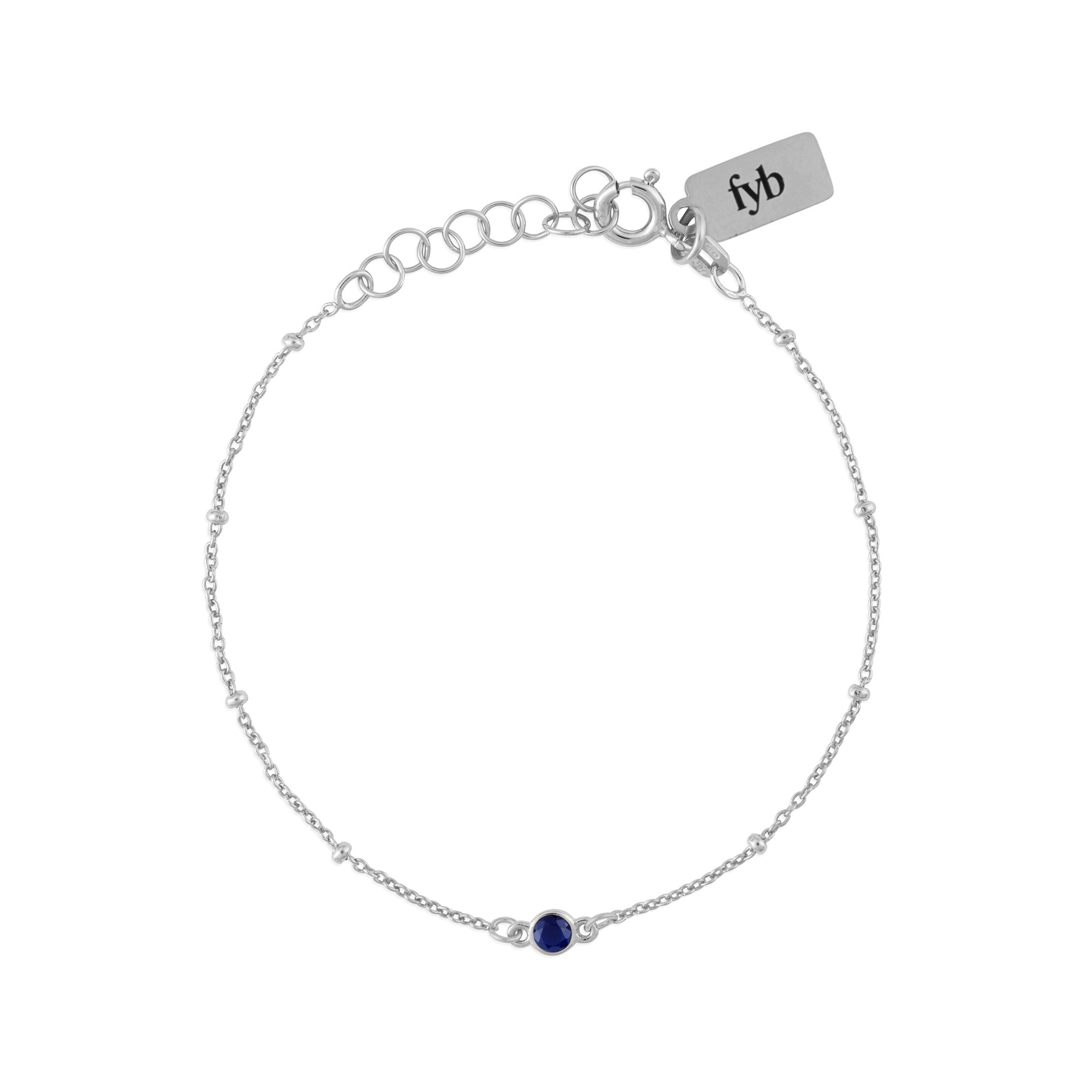 SEPTEMBER BIRTHSTONE BRACELET SILVER