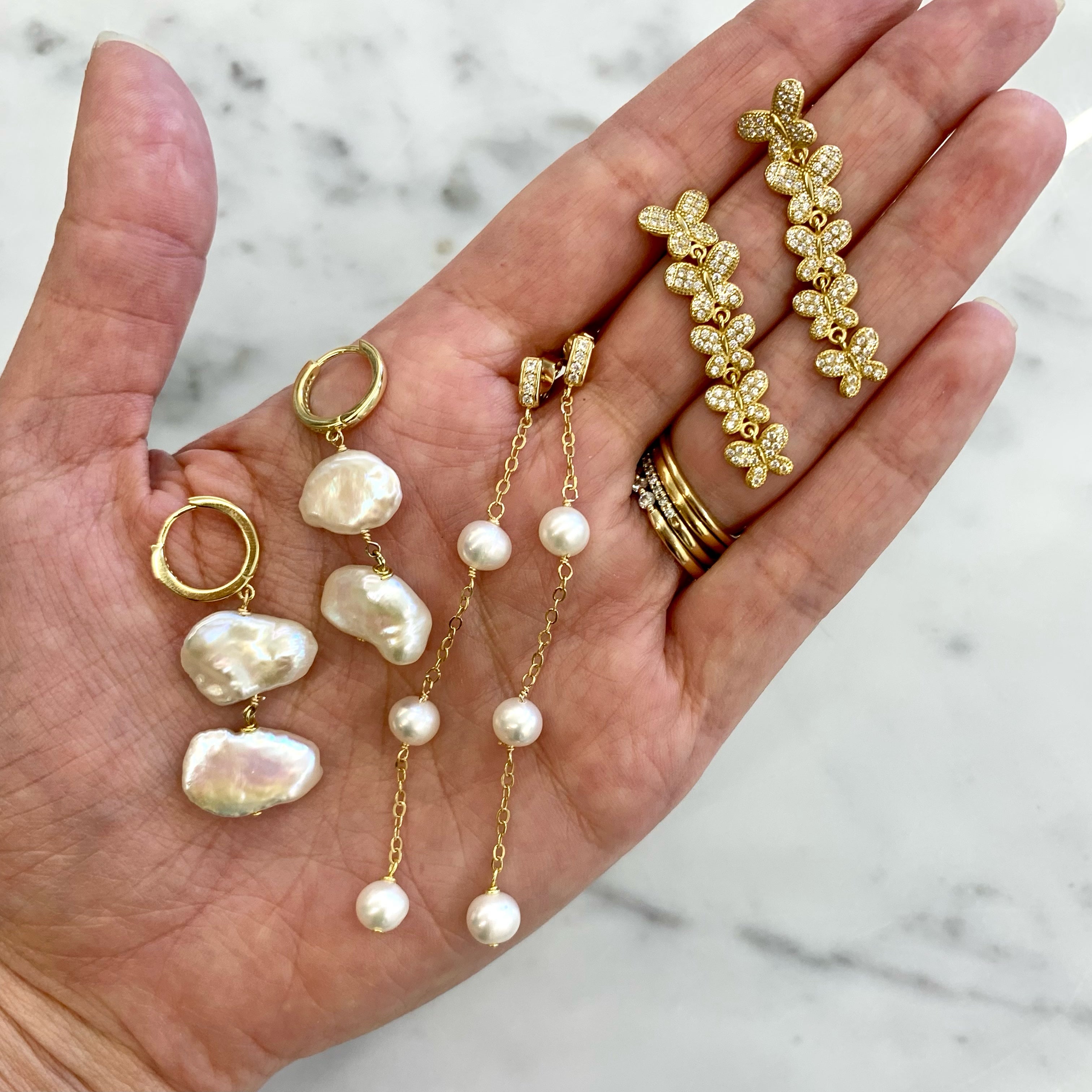 IMRIE PEARL HUGGIES GOLD