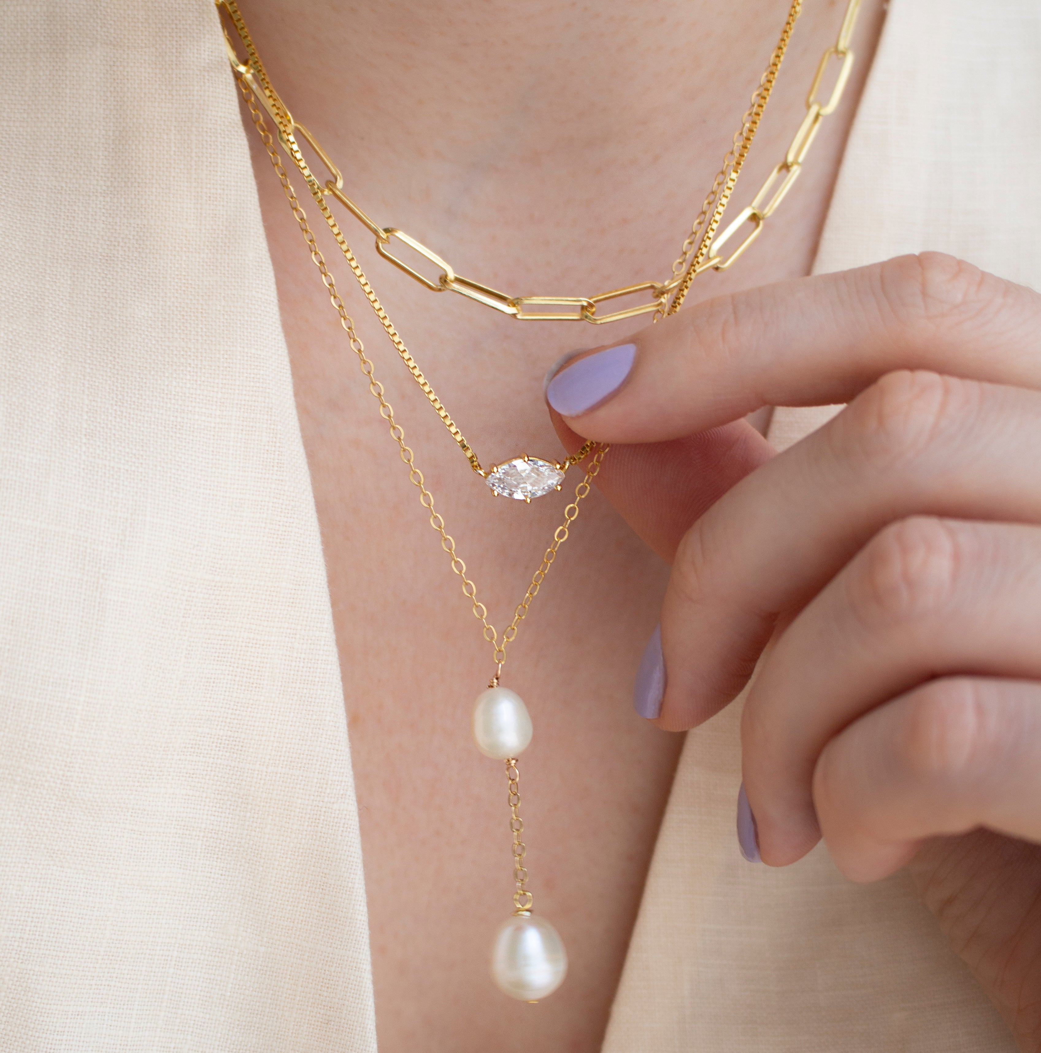 CLAIRE CHAIN NECKLACE GOLD