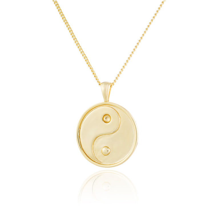 YIN TO MY YANG PENDANT NECKLACE GOLD