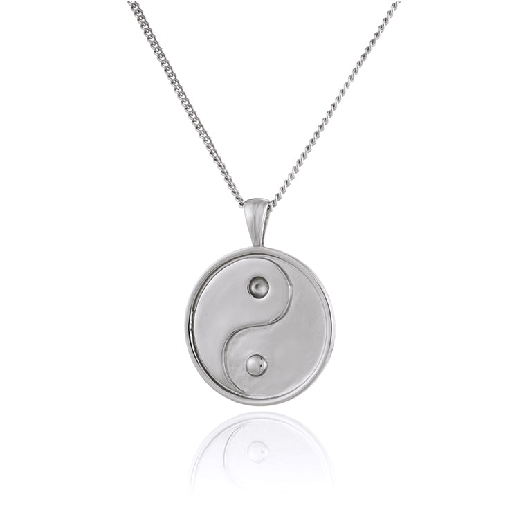 Baby Yin Yang Necklace Silver